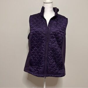 LL Bean Women’s Size 1X quilted Vest Lightweight Outdoor Hiking Everyday Fall